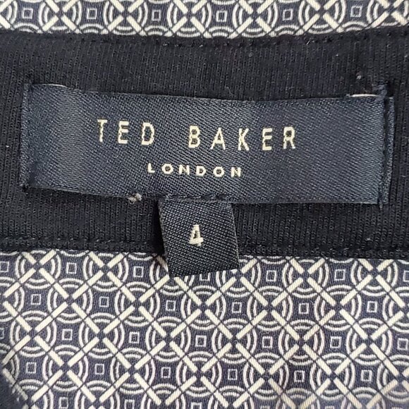 Ted Baker Womens 1/4 Zip Pullover Sweatshirt Size 4 Blue Preppy Designer Classic - Picture 4 of 10